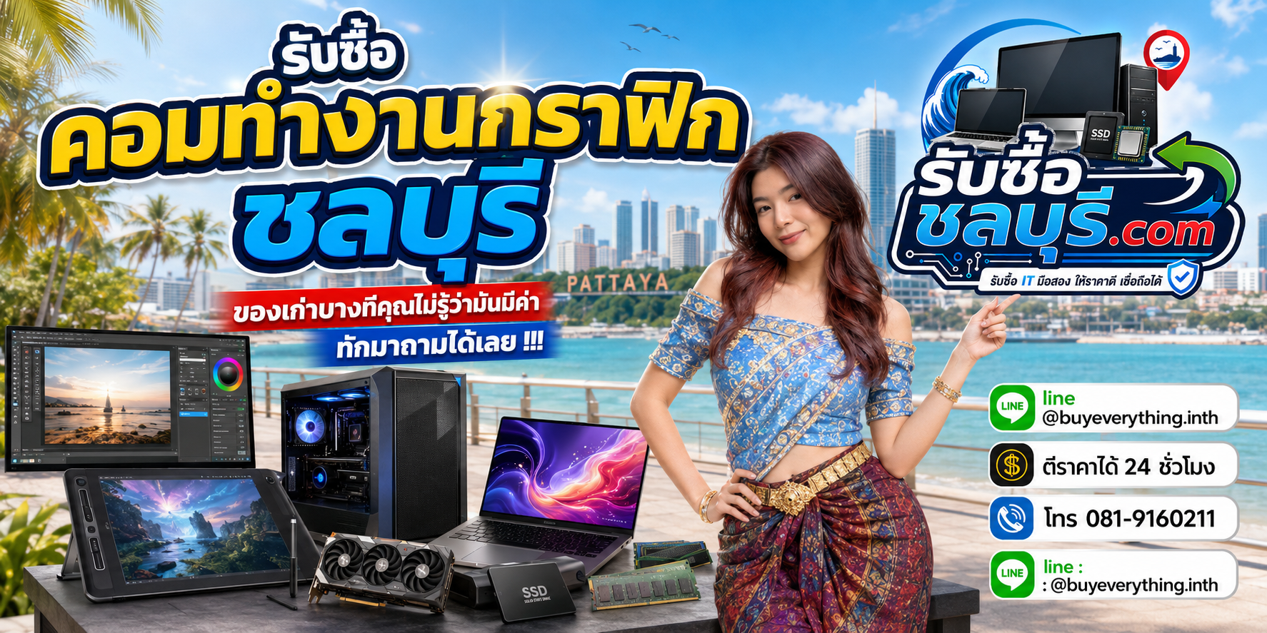 รับซื้อคอมทำงานกราฟิก ชลบุรี ให้ราคาดี