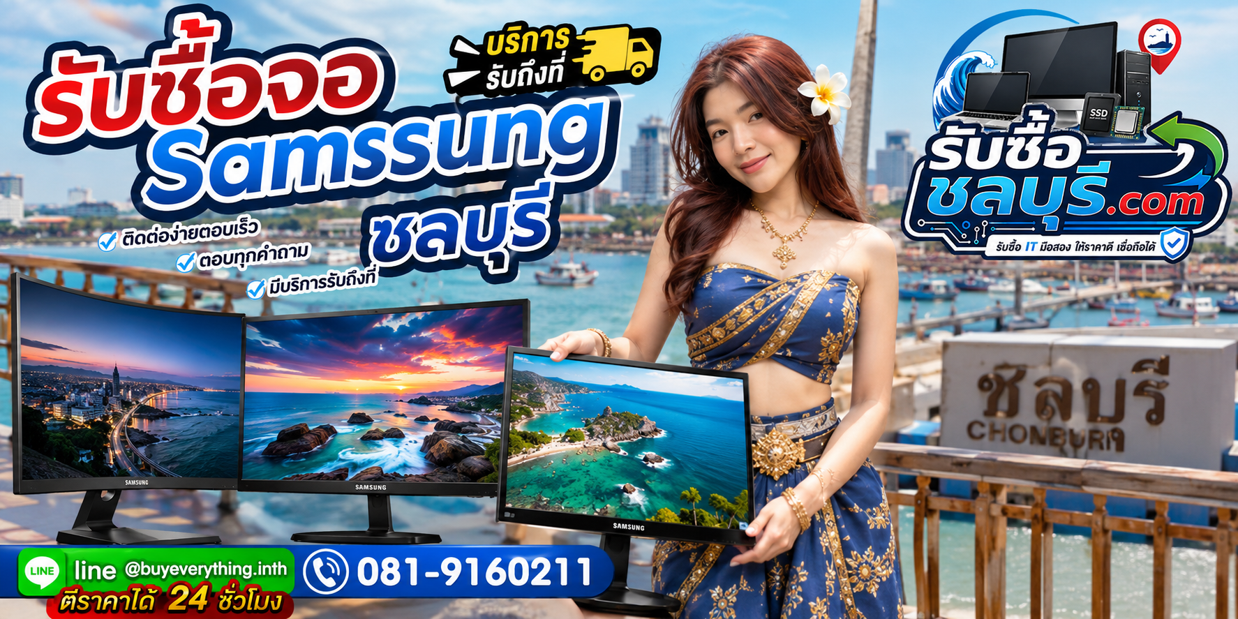 ติดต่อรับซื้อจอ Samsung ชลบุรี LINE @buyeverything.inth โทร 081-9160211