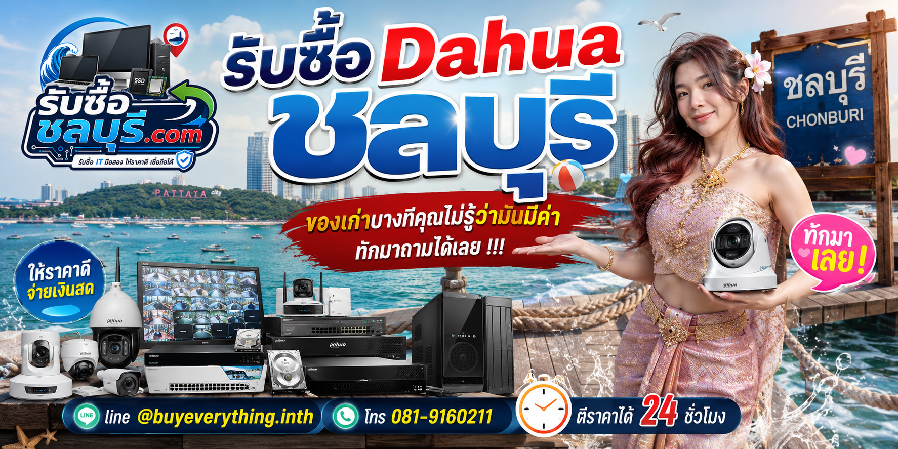 รับซื้อ Dahua ชลบุรี ติดต่อไลน์ ตีราคา 24 ชั่วโมง
