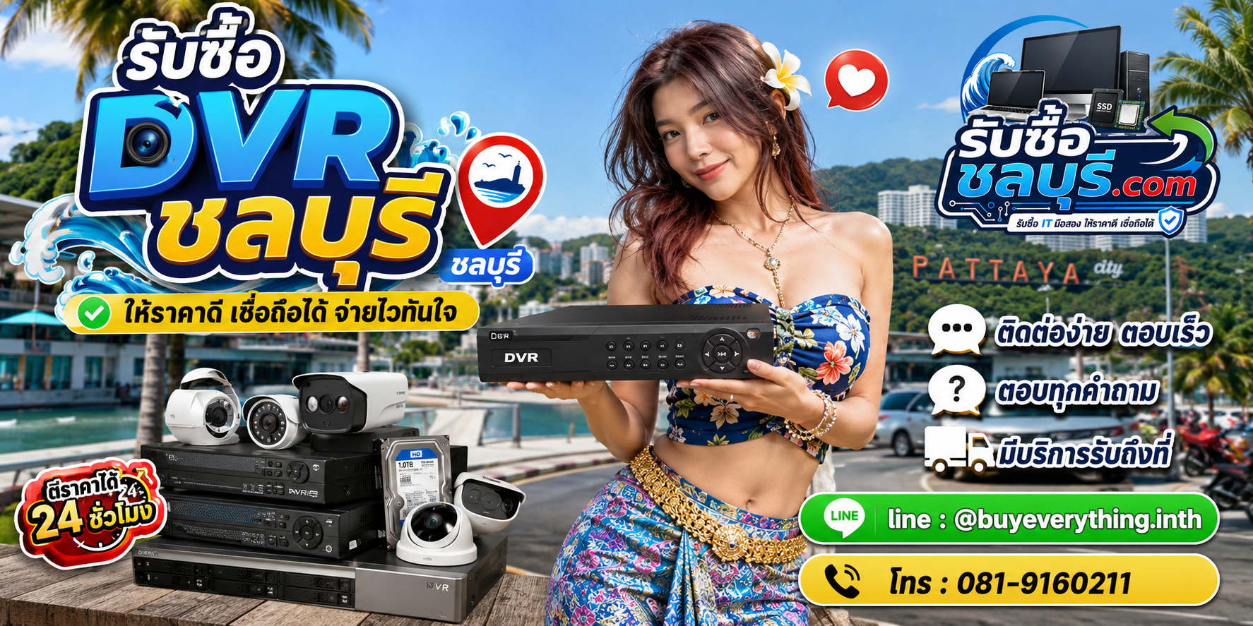 ติดต่อรับซื้อ DVR ชลบุรี LINE @buyeverything.inth โทร 081-9160211