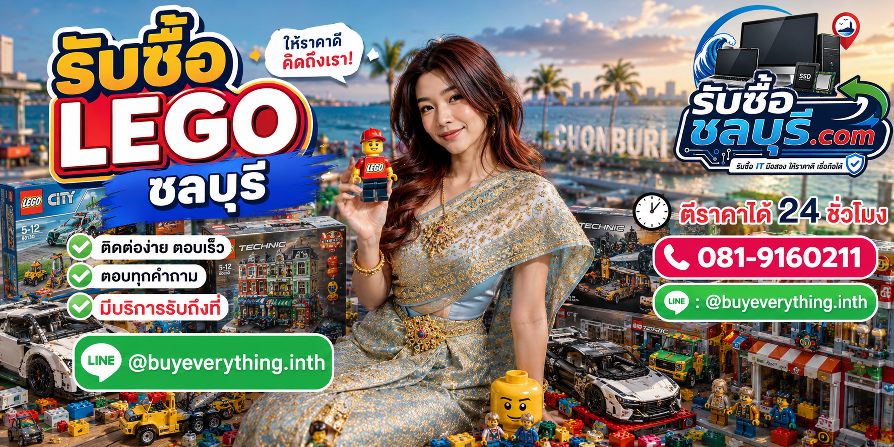 ติดต่อรับซื้อLegoชลบุรี LINE @buyeverything.inth โทร 081-9160211